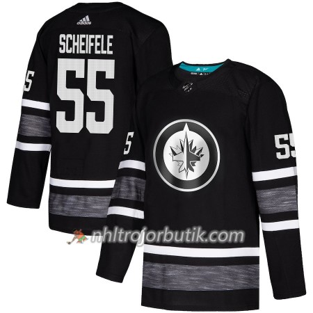 Män Ishockey Winnipeg Jets tröja All Star 2019 Mark Scheifele 55 Svart 2019 All-Star Adidas Authentic